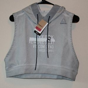 Reebok Combat Cropped Sleeveless Hoodie